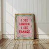 Funny Bathroom Art Print: I See London I See France, Y2K Retro Decor (Digital Download)