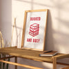 Booked and Busy Wall Art, Book Lovers Wall Art, Cute apartment gifts for bookworms, Reading Poster, Encouraging Quote Prints, Modern Vintage