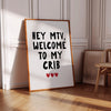 Hey MTV Welcome to My Crib Print: Y2K Retro 90s Nostalgia Art (Digital Download)