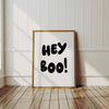 Hey Boo Halloween Print, Neutral Halloween Decor (Digital Download)