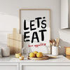 Let's eat Sign Bon Appetit Poster Kitchen Typography Print French Quote Poster Modern Kitchen Wall Art Maximalist Kitchen Printable Wall Art