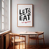 Let's eat Sign Bon Appetit Poster Kitchen Typography Print French Quote Poster Modern Kitchen Wall Art Maximalist Kitchen Printable Wall Art