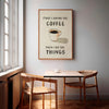 Coffee Wall Art Decor Cafe, Funny Coffee Wall Art, Coffee wall decor kitchen, Minimal coffee art print Coffee lover gifts, Coffee Quotes Art