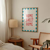 Home Sweet Home Print: Preppy Coquette Retro Typography Wall Art, Housewarming Gifts (Digital Download)