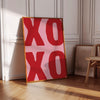 XOXO Print Red Pink Art Print Romantic Wall Art Valentines Day Printable Wall Art Girly Heart Prints Teen Girl Room Decor Maximalist Prints