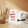 The Homebody Club Print, Homebody Club wall art printable, Cute apartment minimalist wall art, Trendy gifts for introverts, Red wall art