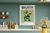 Mojito cocktail poster prints Cocktail wall art Printable wall art Cocktail print Bar wall decor Alcohol print Kitchen wall art for home bar