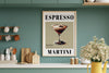 Espresso Martini cocktail poster prints Cocktail wall art Printable wall art Cocktail print Bar wall decor Alcohol print Kitchen wall art