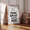 Don't Forget Sign, Daily Reminder Print, Front House Decor, Typography Wall Art, Entryway Apartment Art, Funny Quote Living Room Prints