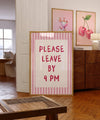 Please Leave By 9 Cute Apartment Decor Printable Entryway Art Print, Great Gift for Apartment Warming Housewarming Gifts Girly Wall Art