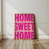 Home Sweet Home Decor Prints Preppy Aesthetic Welcome Poster Cute Girly Wall Art Pink Typography Print Housewarming Gifts Coquette Wall Art