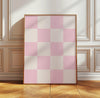 Light Pink Wall Art Preppy Printable Wall Art Retro Checkered Wall Art Green Aesthetic Room Decor for teen girls Funky Maximalist Prints