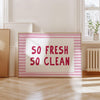 So Fresh So Clean Retro Bathroom Art: Toilet Signs Decor for Ladies (Digital Download)