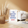 You Can Do Hard Things Print: Light Blue Girly Affirmation Wall Art (Digital Download)