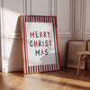 Merry Christmas Prints Aesthetic Christmas Wall Art Cute Christmas Decor Christmas Typography Wall Art Red Green Happy Holiday Home Decor