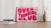 Overthinking Club Prints Retro Pink Wall Art Typography Preppy Dorm wall art for Teen Girls Daily Affirmation aesthetic posters Horizontal
