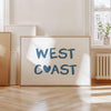 West Coast Wall Art Coastal Cowgirl Wall Art Light Blue Wall Art Coconut Girl Decor Summer Aesthetic Trendy Printable Wall Art Horizontal