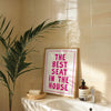 Funny toilet print Trendy pink funny bathroom prints, The best seat in the house sign Funny bathroom wall art printable Eclectic wall art