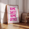 Home Sweet Home Office Print Preppy Aesthetic Home Office Quote Poster Cute Girly Office Wall Art Corporate Poster Pink Typography Wall Art